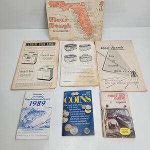 Vintage Lot of 7 Instruction Manuals and Booklets Plus Postcard 1960-1980's